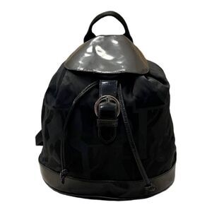 **TRADED** Salvatore Ferragamo EUC Gancini Black Nylon & Leather Mini Backpack